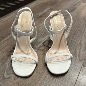 Lulus Babie White Strappy High Heel Sandals